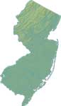 New Jersey relief map
